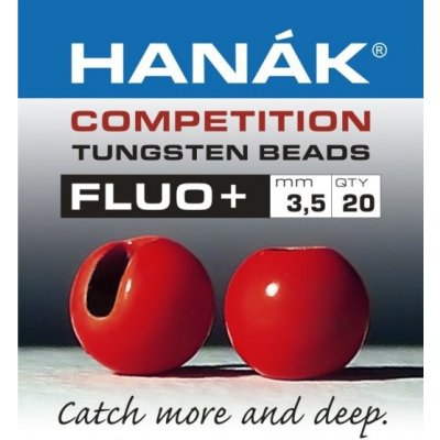 Hanák Tungstenové kuličky Competition FLUO+ červená 3,0mm 20ks – Hledejceny.cz