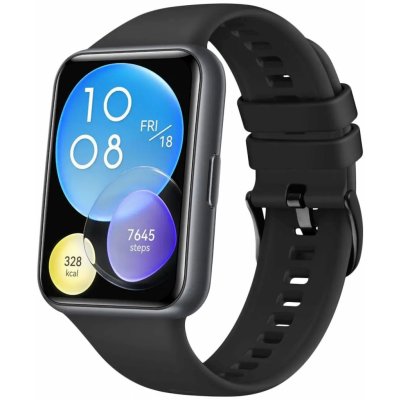 FIXED Silicone Strap pro Huawei Watch FIT2, černý FIXSSTB-1055-BK