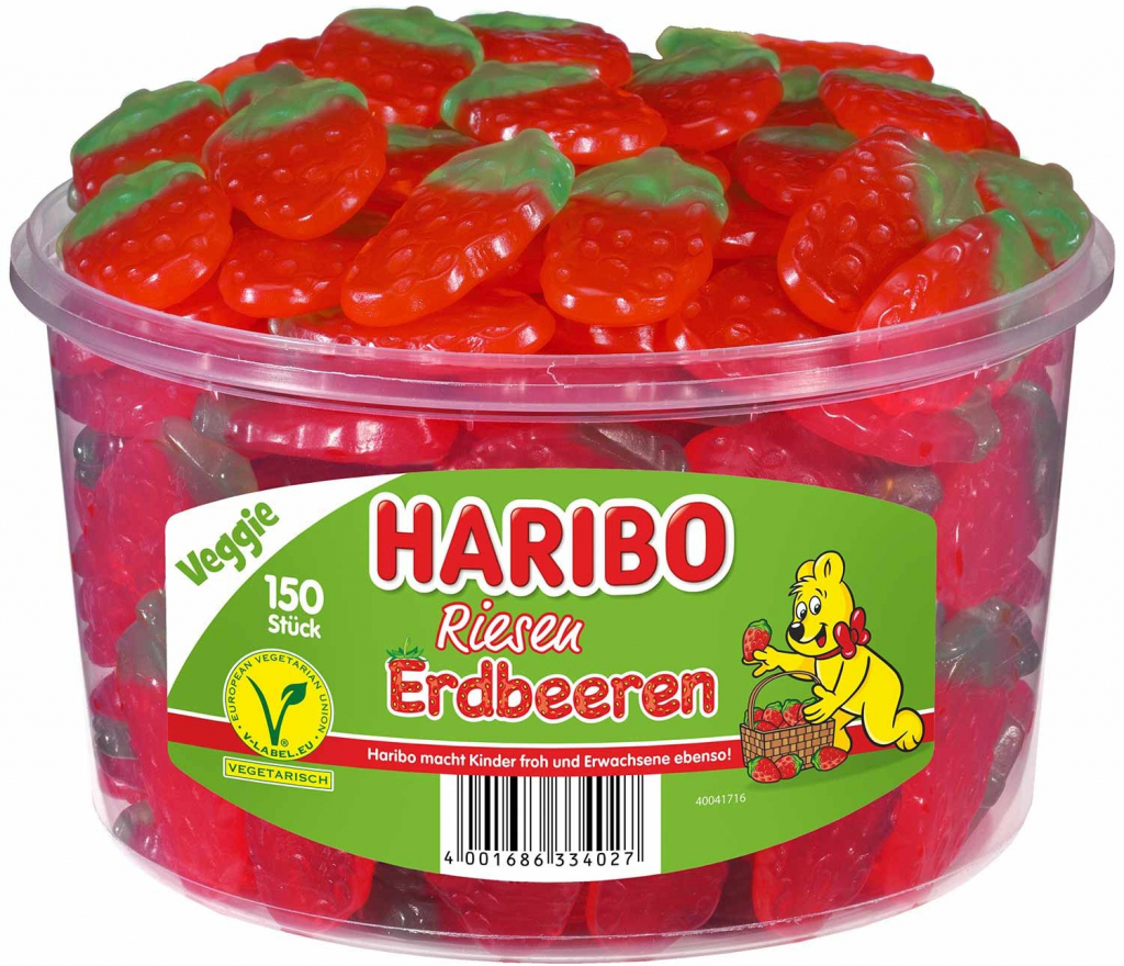 Haribo Riesen Erdbeeren - Želé bonbony velké jahody 1350 g od 239 Kč -  Heureka.cz