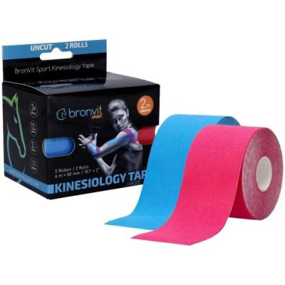 BronVit Sport Kinesio Tape set 2 x modrá/růžová 5 cm x 6 m – Hledejceny.cz