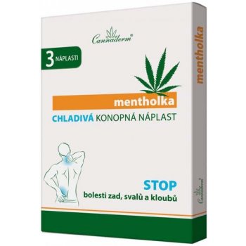 Cannaderm mentholka chladivá konopná náplast 3 ks