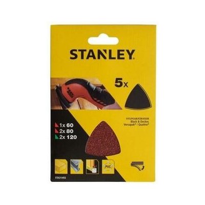 Stanley Brusné papíry pro oscilační brusku Delta 1x P60, 2x P80, 2x P120, Black & Decker - ST-STA31492-XJ – Zboží Dáma