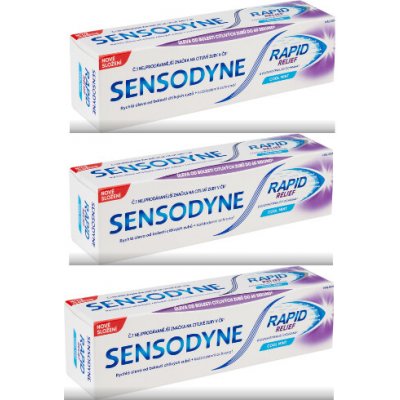 Sensodyne Rapid Cool Mint 3 x 75 ml – Hledejceny.cz