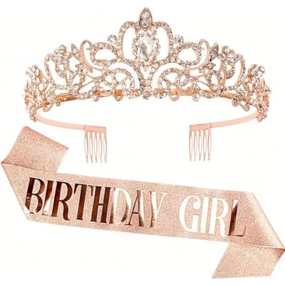 ptakoviny.cz Sada Happy Birthday Girl šerpa + korunka – Sleviste.cz