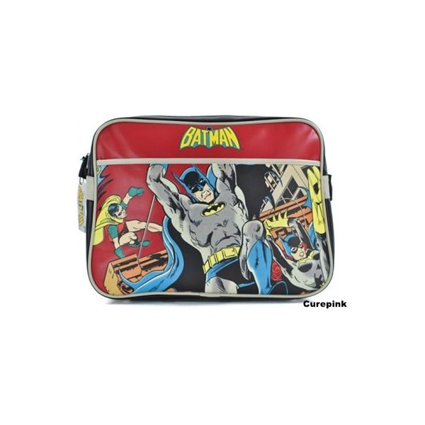  CurePink taška Batman Comic Cover červená
