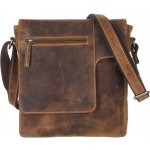 Greenburry kožená taška 1650-25 hnědá – Zboží Mobilmania