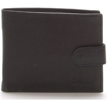 Delami Peněženky Pánská kožená černá peněženka 9371 Černá