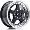 Alu kolo, lité kolo JR Wheels JR6 7x16 4x100 ET35 gloss black machined lip