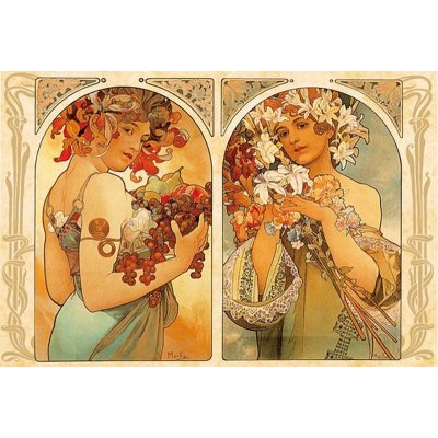 D-Toys Alfons Mucha Ovoce a květiny 1000 dílků – Zboží Mobilmania