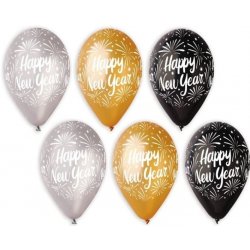 GODAN Balónky metalické 30 cm Happy New Year Silvestr