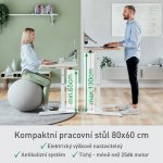 Leitz Ergo výškově nastavitelný elektrický stůl s připomínačem vstávání 65340001 – Sleviste.cz