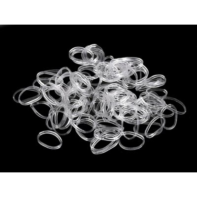 Malé gumičky do vlasů tranparentní / na balení - transparent – Hledejceny.cz