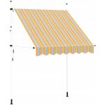 Dekorhome Ručně zatahovací markýza 200x120 cm Krémová – HobbyKompas.cz