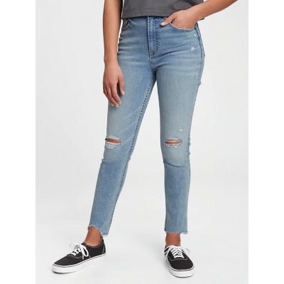 GAP Dětské džíny sky high rise skinny ankle Modrá – Zboží Dáma