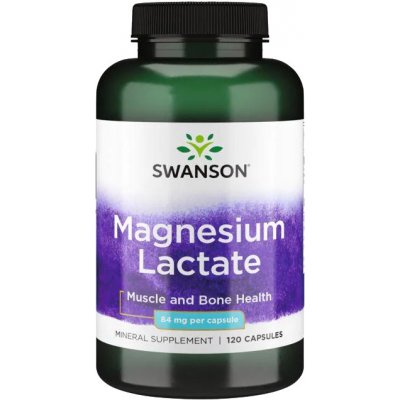 Swanson Magnesium Lactate 84 mg 120 kapslí