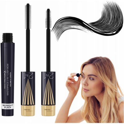 Max Factor Masterpiece 2 In 1 Lash Wow objemová a prodlužující řasenka Midnight Black 7 ml – Zboží Dáma
