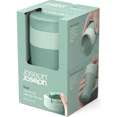 Joseph Joseph Travel Mug s hygienickým uzávěrem Sipp zelený 340 ml – Zboží Mobilmania