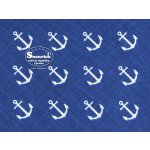 Soonrich látka na patchwork bílé kotvy na modré ptw254 – Sleviste.cz