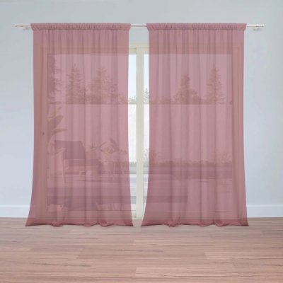Záclony Tmavě červená: 2 ks - 150x250 cm - Sablio – Hledejceny.cz