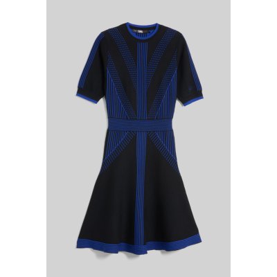 Karl Lagerfeld 3/4 Sleeve Knit Dress černá