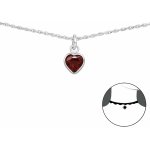 Olivie Stříbrný Choker červené srdce 2495 – Zboží Dáma