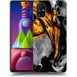 Pouzdro Picasee silikonové Samsung Galaxy M51 M515F - Black Gold čiré