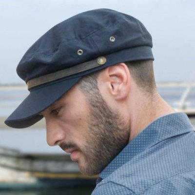 KRUMLOVANKA Černá námořnická kapitánka-Fisherman style Herrigbone Ba-33443160-500 – Zboží Dáma