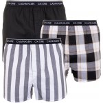 Calvin Klein sada pánských trenek Slim Fit Boxer 3Pk NB3000ALES Level Stripe Black Field Plaid – Hledejceny.cz