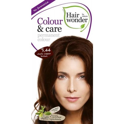 Hairwonder přírodní dlouhotrvající barva BIO tmavě měděná hnědá 3.44 – Zboží Mobilmania