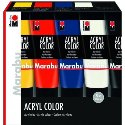 akrylové barvy Marabu Acryl Color sada 5 x 100 ml – Zboží Mobilmania