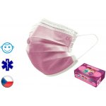 General Public Protection třívrstvá jednorázová dětská rouška růžová 25 ks – Zboží Dáma