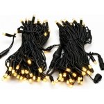 DECOLED Eco Fix LED světelný řetěz venkovní, 20 m, teple bílá, 120 diod, černý kabel, IP67, 36V – Hledejceny.cz
