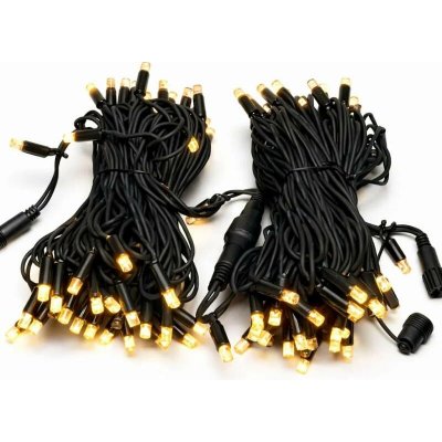 DECOLED Eco Fix LED světelný řetěz venkovní, 20 m, teple bílá, 120 diod, černý kabel, IP67, 36V – Hledejceny.cz