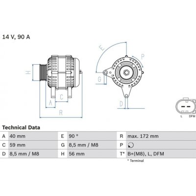 Alternátor BOSCH 0 986 047 250 – Hledejceny.cz