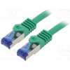 síťový kabel Logilink C6A075S Patch, S/FTP, 6a, lanko, Cu, LSZH, 5m, zelený