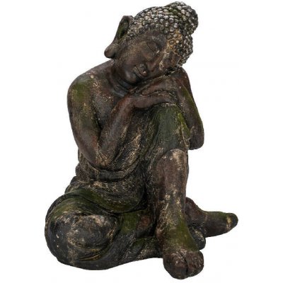 Socha Buddha MAGNESIA, zelená mechová, 33x31x40cm (DOPRODEJ)|Ego Dekor – Hledejceny.cz