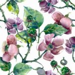 Ubrousek 33x33cm Květy fialové – Zboží Dáma