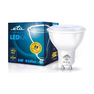 Eta EKO LEDka bodová, 6W, GU10, teplá bílá – Hledejceny.cz