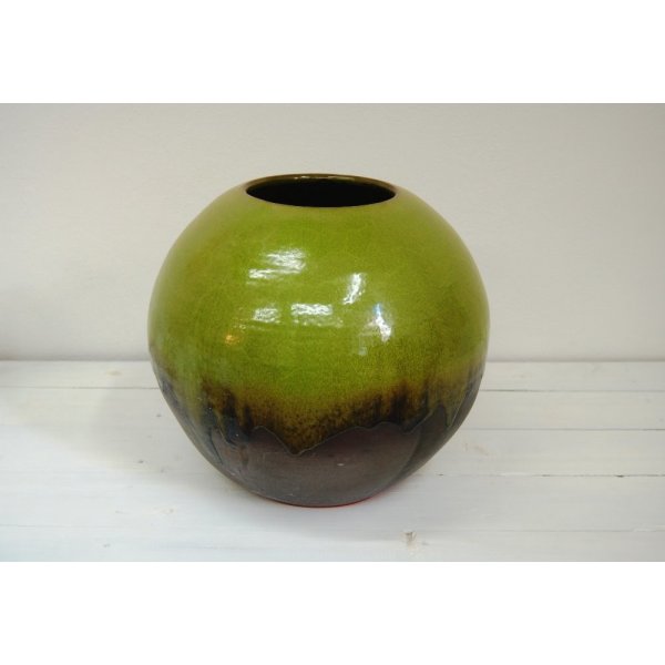 Keramická váza koule zelená, výška 32 cm, obvod průměr 34 cm od 840 Kč -  Heureka.cz