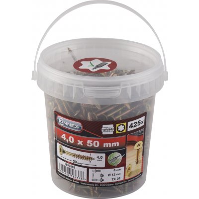 CONNEX UNI-vruty TX 4,0x50 mm, 425 ks – Sleviste.cz