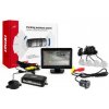 Parkovací senzor AMIO Parkovací asistent TFT01 4,3” s kamerou CAM-308 LED, 4-senzorové stříbrné