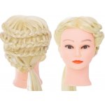 KIK KX6961 Cvičná hlava s přírodními vlasy 60-70 cm blond – Zboží Dáma