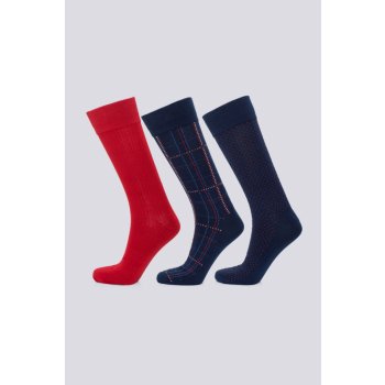 Gant ponožky D2. CHECK SOCKS 3-PACK GIFT BOX modrá