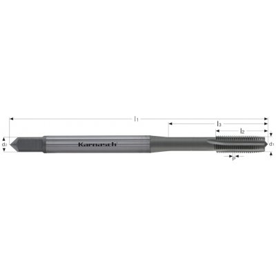 Tvrdokovový strojní závitník 50 < 63 HRC, < 1,5xD, HHC M4x0,7-63x4,5 mm | Karnasch (22202504) – Hledejceny.cz