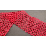 Vzdušná krajka - červená - šířka 8 cm – Zboží Dáma