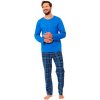 Pánské pyžamo Orest pánské pyžamo dlouhé modré