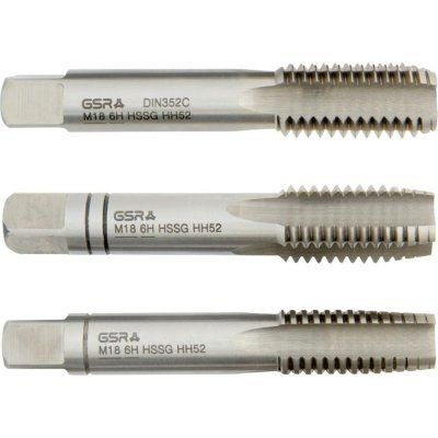 GSR B00105280 ruční závitník metrický M18 DIN 352 HSS 3 ks – Hledejceny.cz