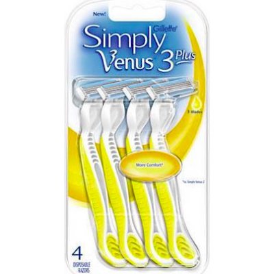 Gillette Simply Venus 3 Plus Yellow 4 ks – Hledejceny.cz