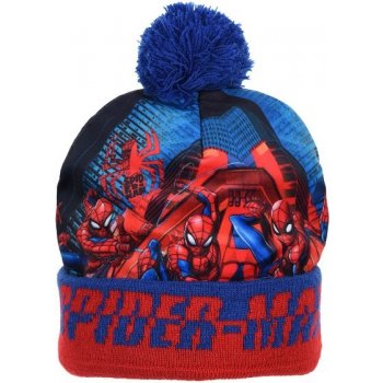 Sun City Zimní čepice Spiderman červená