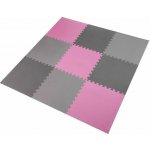 INKA Pěnová podložka puzzle pro děti 180x180cm 9 dílků šedá a modrá – Zboží Dáma